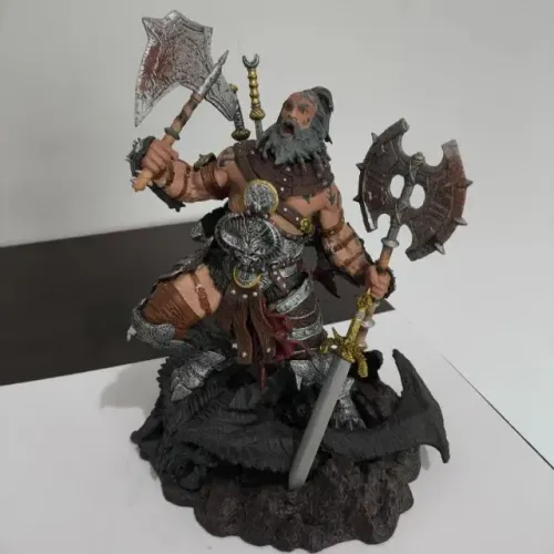 Loja Mundo - BARBARIAN Diablo 3 Action figure do Jogo 23cm Boneco Guerreiro Blizzard Colec