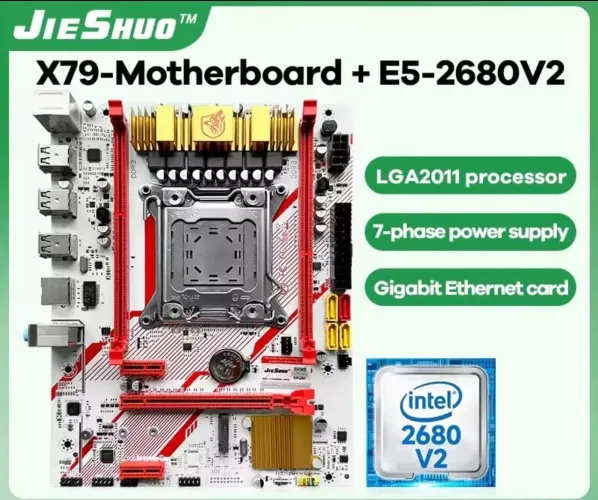 Kit Xeon X79 - Placa Mãe + Processador + Memória Ram 16GB