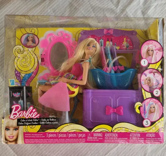 Barbie Hairtastic! Salão Colorir e Lavar 2011 Lacrada/Nova