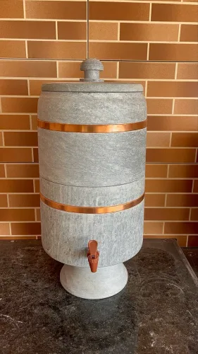 Filtro de água pedra sabão 10 litros (5 litros cada parte)