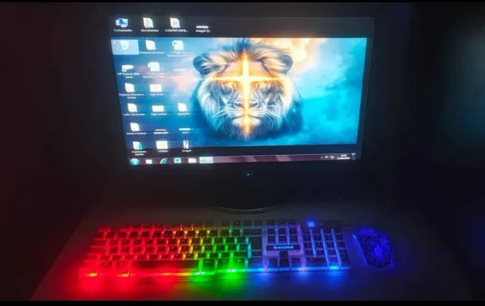 Computador completo com monitor e impressora 