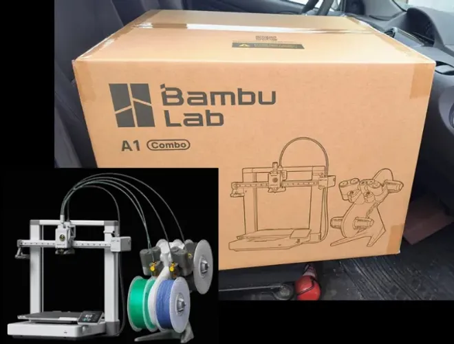 Impressora 3D A1 Combo +AMS Lite (LACRADA) Bambu Lab Alta Velocidade e Precisão