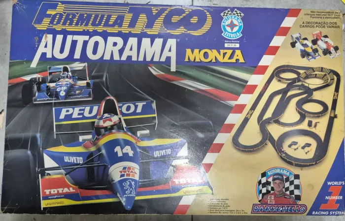 AUTORAMA ESTRELA MONZA BARRICHELLO FORMULA TYCO COMPLETO C/ CAIXA FUNCIONANDO RARO!!!!
