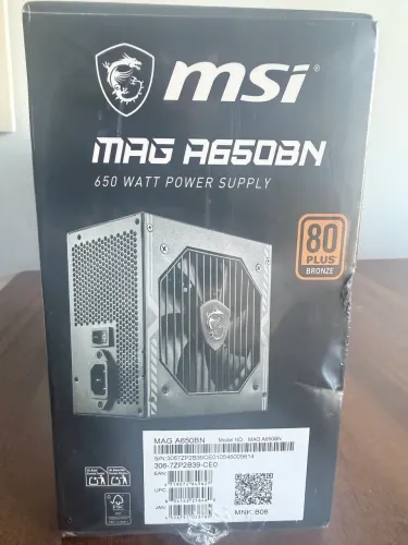 Fonte MAG A650BN 650W 80 Plus bronze lacrada