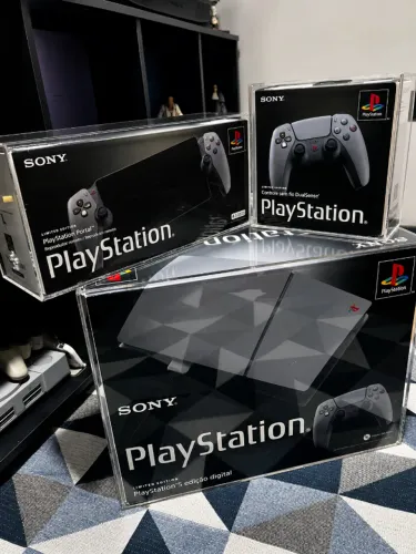 Kit Completo Cases Acrílicas PlayStation Edição 30 Anos