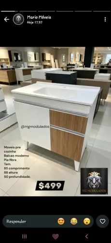 ? BALCÃO COM PIA 85 CM - MODERNO E FUNCIONAL! ?