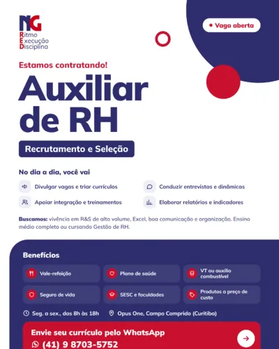 Auxiliar de RH | Foco em recrutamento e seleção