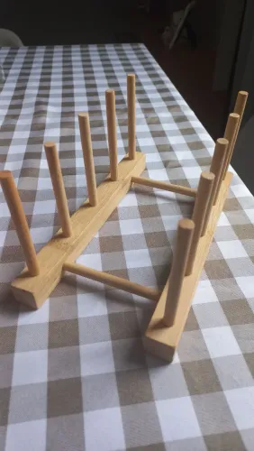 Suporte de pratos bambu