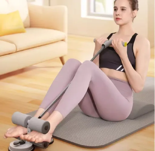 Suporte de Abdominal com Ventosa Ajustável para Abdominais, Flexões, alon e Glúteos
