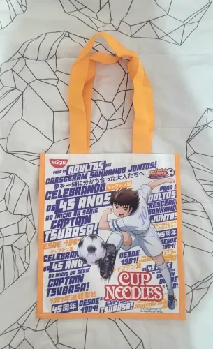 Sacola / Ecobag Exclusiva Cup Noodles x Captain Tsubasa - Edição Limitada Nissin 45 Anos