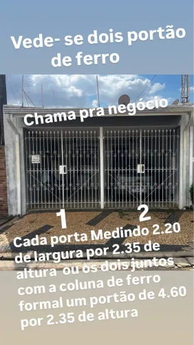 Vende se portão de ferro na cor branca já pintado