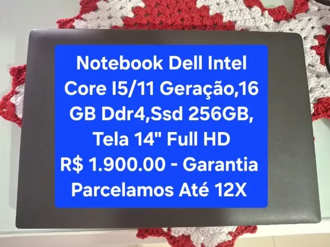 Notebook Dell Intel Core I5 / 11 Geração,16GB Ddr4,SSD 256GB - Garantia.