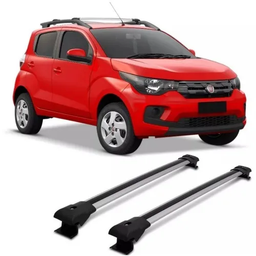 Travessas de Teto Alumínio Slim P/ Fiat Mobi Way - Rack Bagageiro