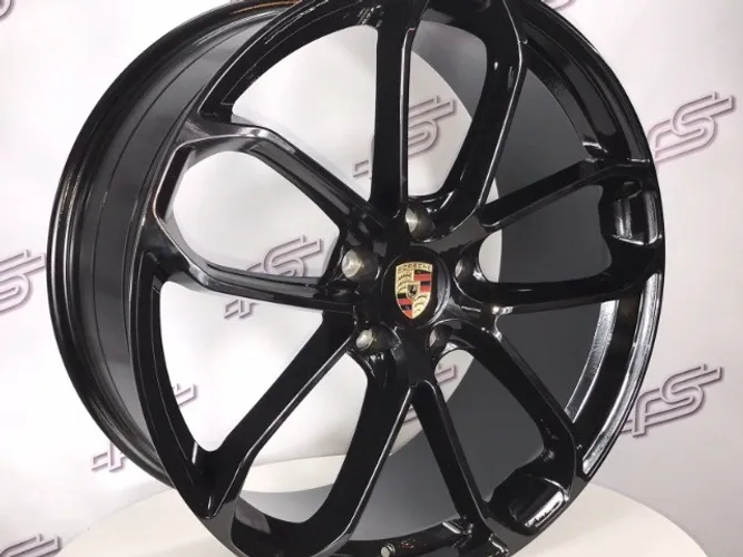 Rodas Porsche Cayenne Gts Preto Brilhante 5x130 - 22x9,5 e 22x11 aro 22 duas talas