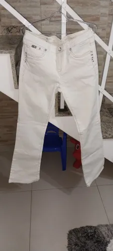 Calça jeans branca c/ strech