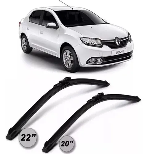 Par de Palhetas do Limpador do Para-Brisa Renault Logan e Sandero_Instalação Grátis na Hor