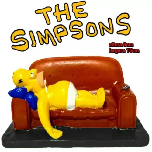 Boneco Homer Simpson deitado no sofá Os Simpsons