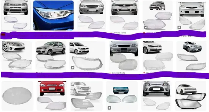 Lente de farol (novas e usadas) nacionais e importados Wolks/Peugeot/Bmw/Fiat/Citroen