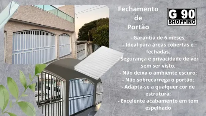 Fechamento de Portao com Policarbonato Alveolar