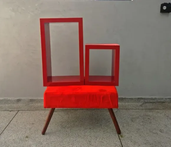 Nichos vermelhos em mdf - 02 unidades