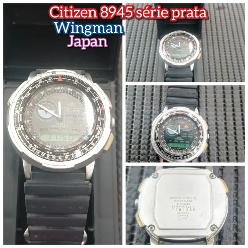 Relógio Citizen Wingman 8945 Série Prata - Original Japonês