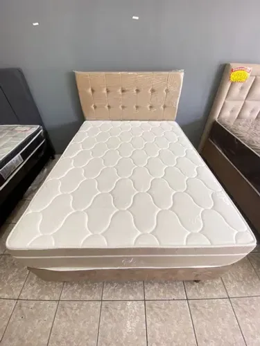 BASE BOX COM COLCHÃO DE MOLA SAFIRA 