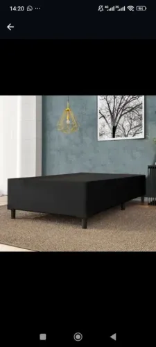 Base box de solteiro preta