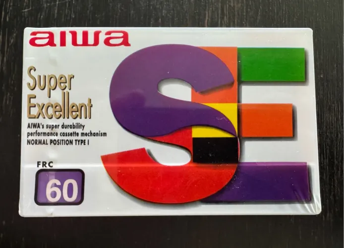 Fita Cassete (K7) LACRADA Aiwa Super Excellent Normal (Type I) 120µs - Alta Qualidade