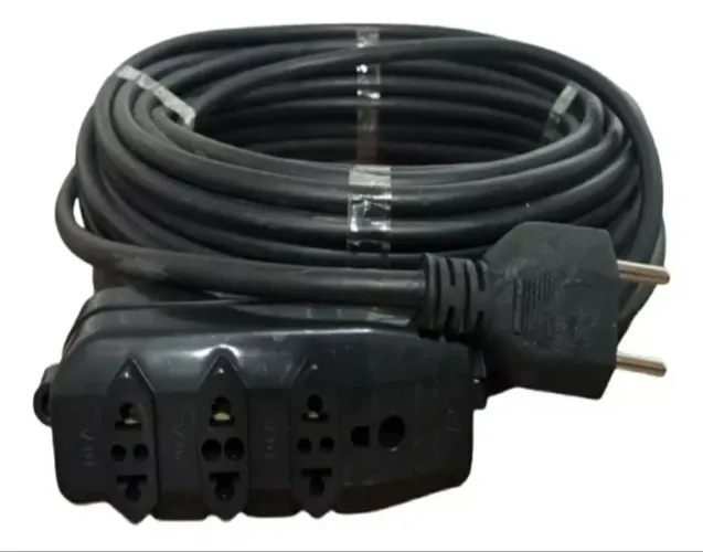 Extensão Elétrica 20 Metros - PP 2x5 mm Bivolt Reforçada - Pronta Entrega