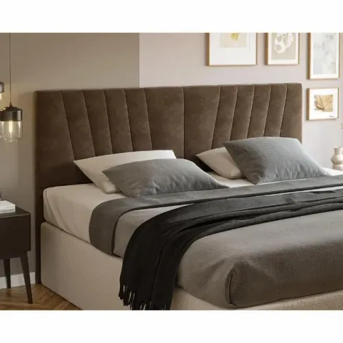 Cabeceira para Casal King Rubi 202cm com Tecido Veludo - Estofados Linhares