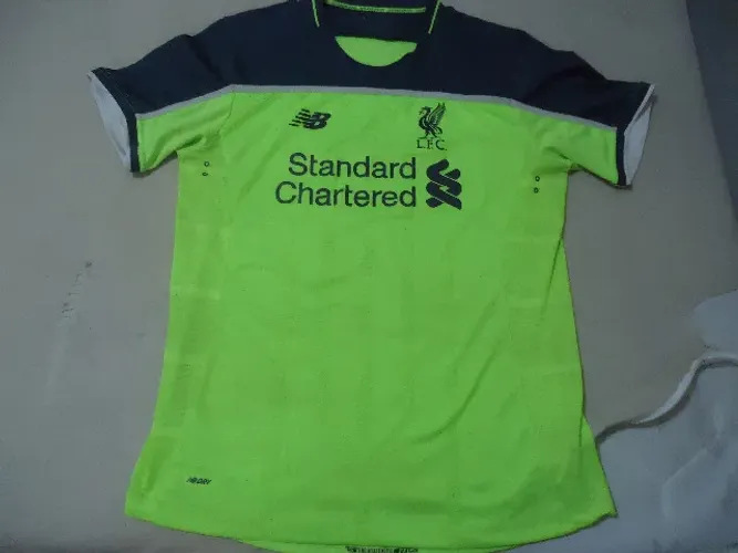 new balance - camisa do liverpool third 2016/17 - tam m - nova - sané #19 - original