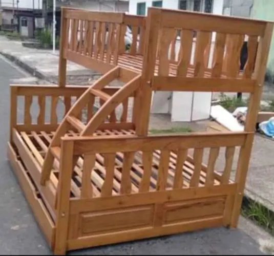 Triliche casal de madeira 