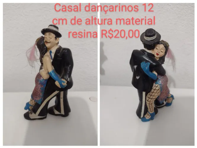 Casal dançarinos 12 cm de resina