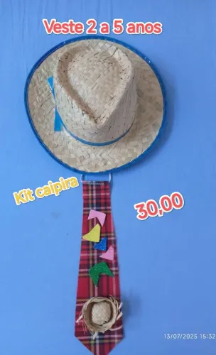 Kit Caipira Infantil - Festa Junina