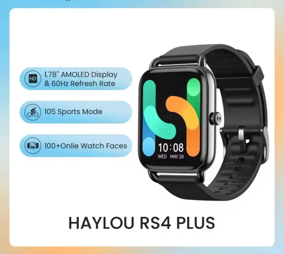 Smartwatch Haylou RS4 Plus com Tela AMOLED