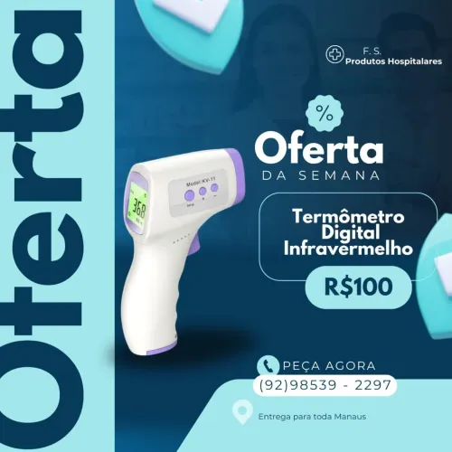 Termômetro Digital Infravermelho R$100