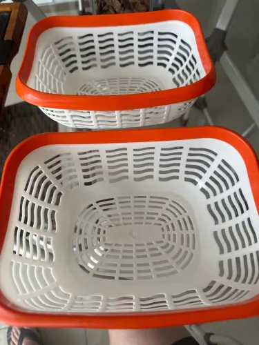Par de cesta de pães porções salgadinhos 