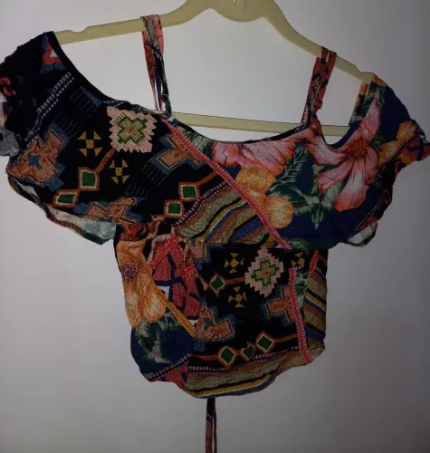 Cropped estampado ciganinha - Marca Mercatto - PP