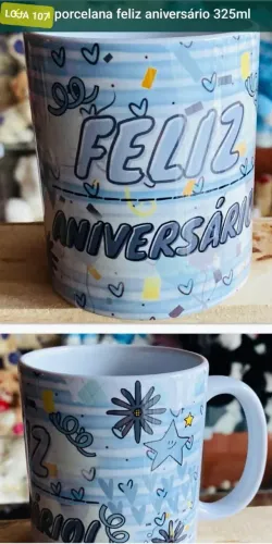 Canecas personalizadas feliz aniversário