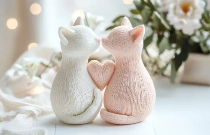 Vaso decorativo- Gatos fofos