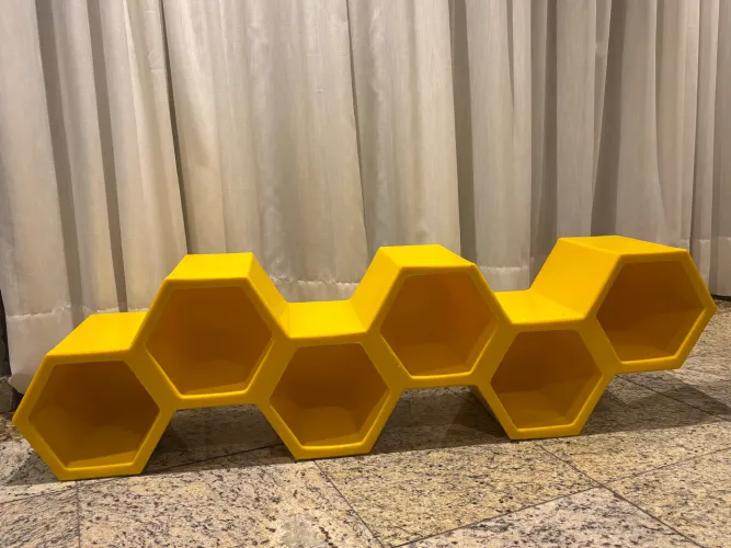 Sapateira / Nicho Modular Colmeia - 1,25m de Comprimento - Plástico Resistente