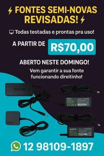 Carregadores de Notebooks 10% DESCONTO NO PIX
