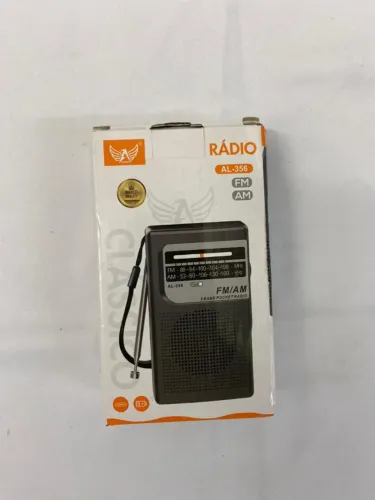 Rádio Portátil Vertical FM/AM Retrô Compacto