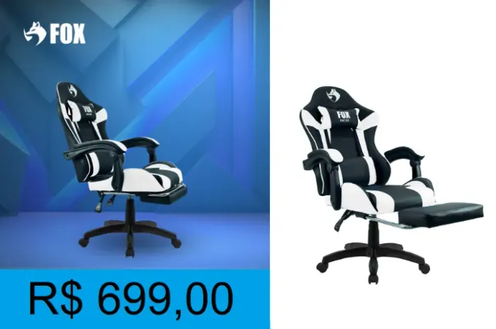 Cadeira gamer reclinavel com descanso para pés - Entrega GRATIS para sorocaba - Pague 10x