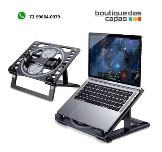 Suporte base Refrigeração Notebook macbook Tablet Celular Tomate MTN-889 com cooler 