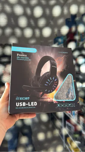 Fone gamer USB com Led headset 