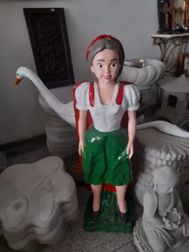 Estátua grande de cimento , Princesa para decoração de jardim 