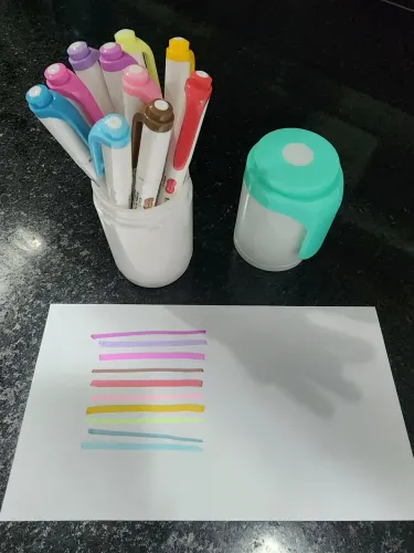 Kit Estojo + 10 Canetas Marca Texto Mildliner cores pastel Coloridas