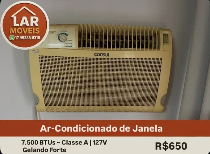Ar-Condicionado de Janela 7.500 BTUs - Classe A | 220V | Gelando Forte