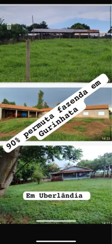 Fazenda pra permuta 90% em Gurinhata 